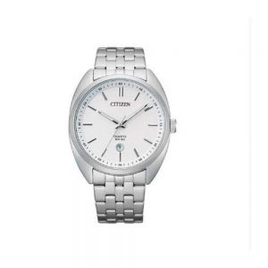 RELOJ MARCA CITIZEN   CON  EXTENCIBLE  METAL PLATA      ACERO INOXIDABLE CON FECHADOR CON  CRISTAL MINERAL  RESISTENTE AL AGUA 50 MTS  SI NO SE ABRE SOLO SE GRAB EN LA TAPA